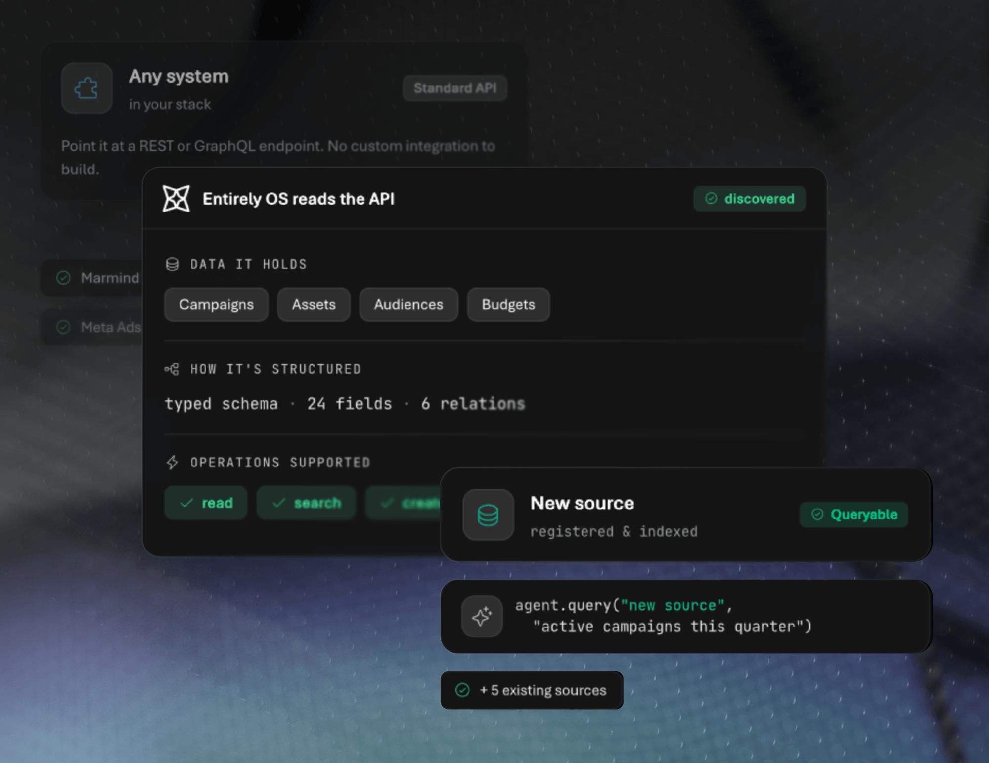 Connects to any system in your stack